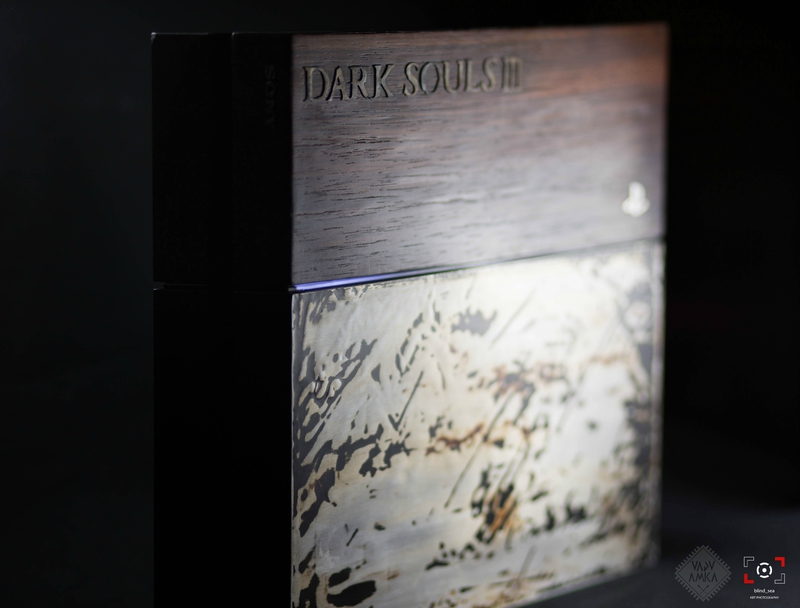 Illustration for article titled Custom Dark Souls 3 PS4 Was Crafted Using Wood and Metal
